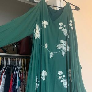 NWT Green cold shoulder boutique dress size L